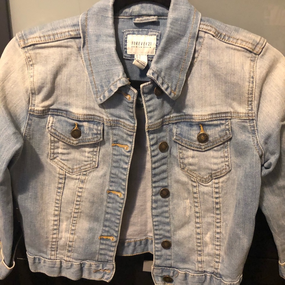 F21 Semi-Cropped Denim Jacket